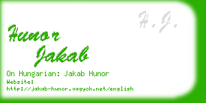 hunor jakab business card